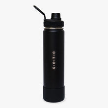 Load image into Gallery viewer, Kool x KOTC Insulated Stainless Steel Water Bottle With Silicone Boot - 25oz/740ml In Black