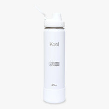 Load image into Gallery viewer, Kool x KOTC Insulated Stainless Steel Water Bottle With Silicone Boot - 25oz/740mL In White