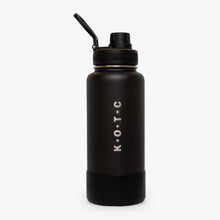 Load image into Gallery viewer, Kool x KOTC Insulated Stainless Steel Water Bottle With Silicone Boot - 32oz/946ml In Black