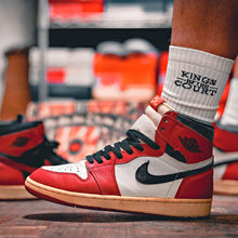Load image into Gallery viewer, Kings of the Court Crew Socks - White