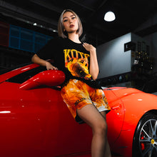 Load image into Gallery viewer, Flames Shorts - Hot Orange