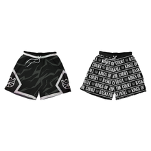 Load image into Gallery viewer, KOTC - Black Ops Diamond / Text Stripe Mesh Shorts