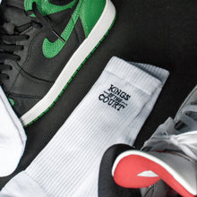 Load image into Gallery viewer, Kings of the Court Crew Socks - White