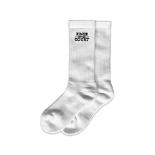 Load image into Gallery viewer, Kings of the Court Crew Socks - White