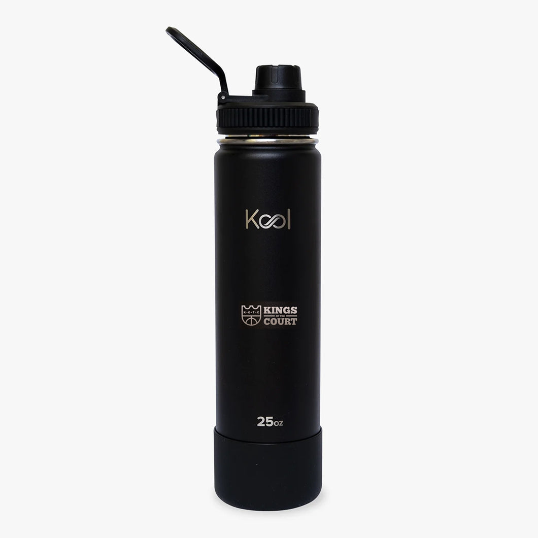 Kool x KOTC Insulated Stainless Steel Water Bottle With Silicone Boot - 25oz/740ml In Black
