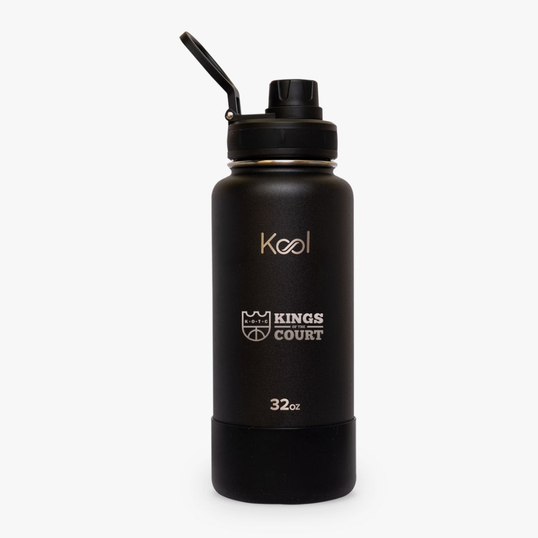 Kool x KOTC Insulated Stainless Steel Water Bottle With Silicone Boot - 32oz/946ml In Black