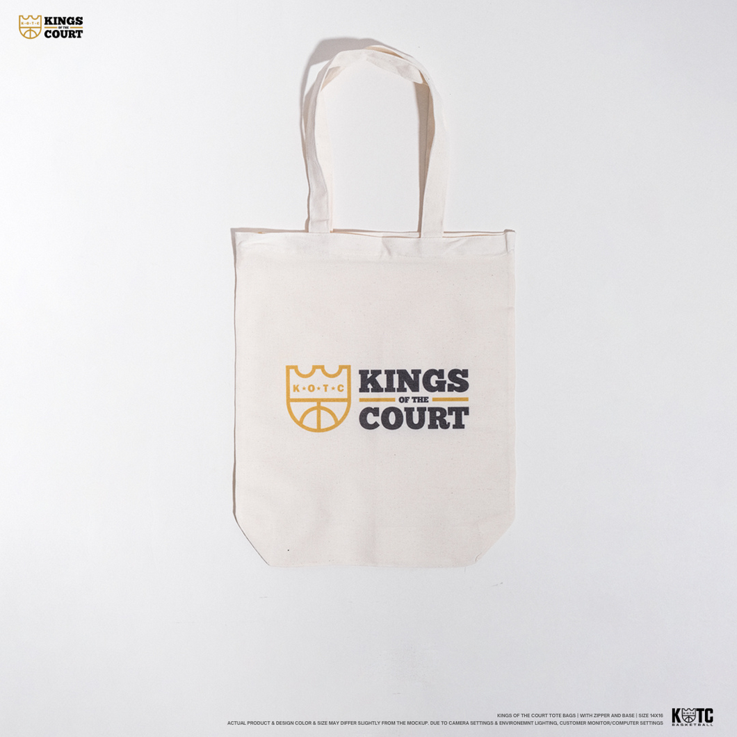 KOTC Tote Bag with Zipper 14x16 Inches Kings of the Court