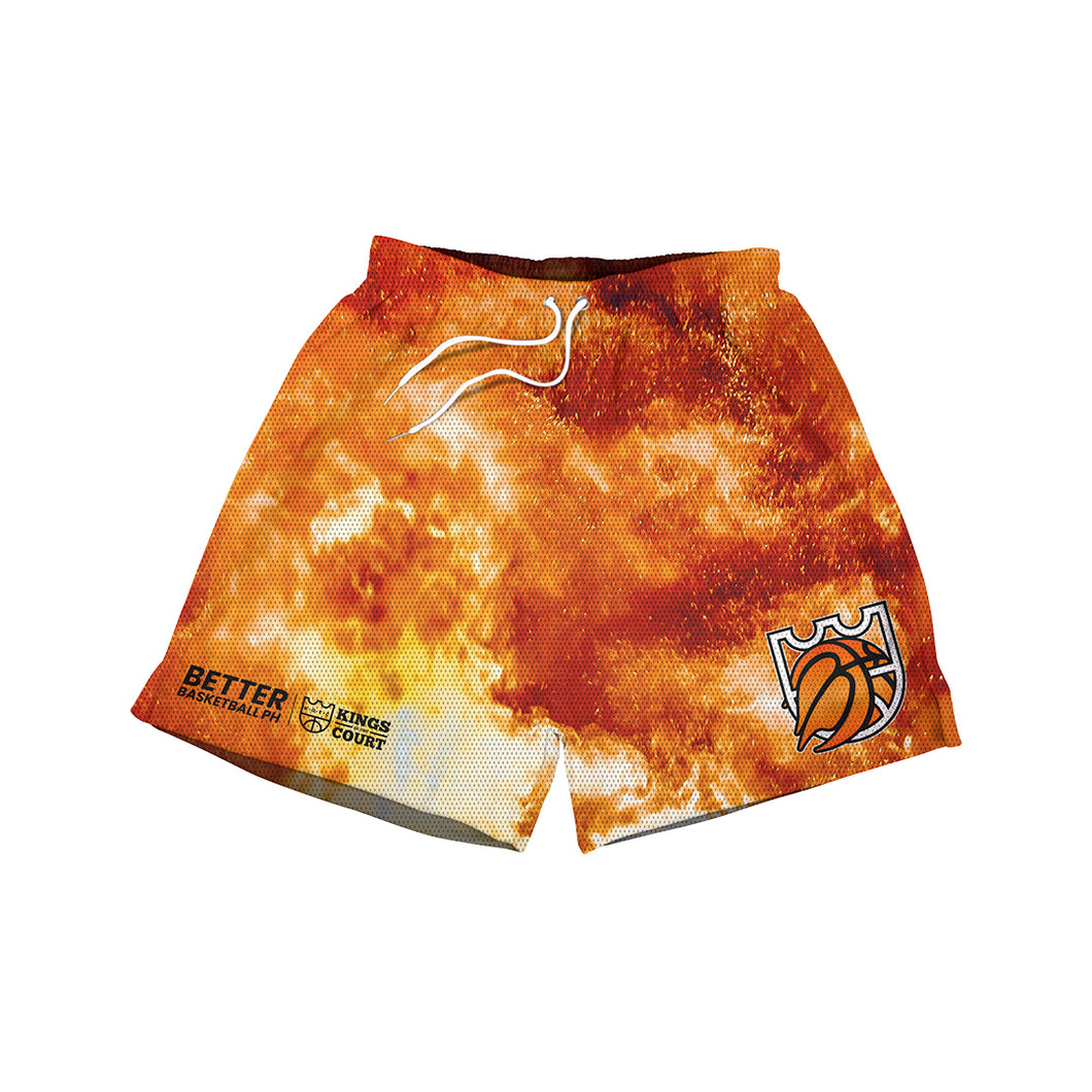 Flames Shorts - Hot Orange