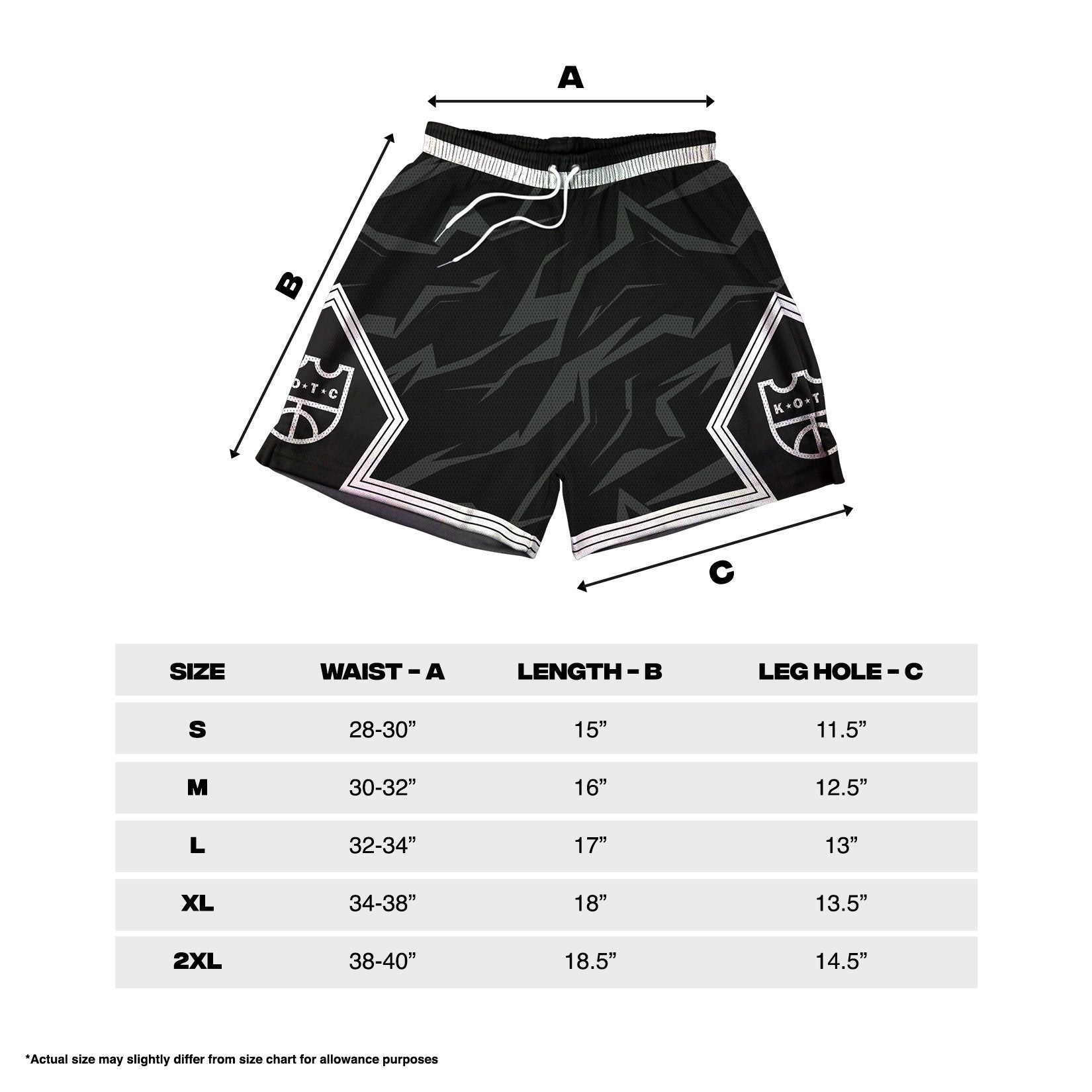 KOTC Black Ops Diamond Text Stripe Mesh Shorts Kings of the Court PH