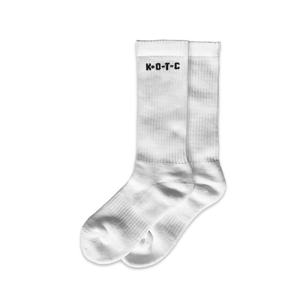 KOTC Crew Socks - White