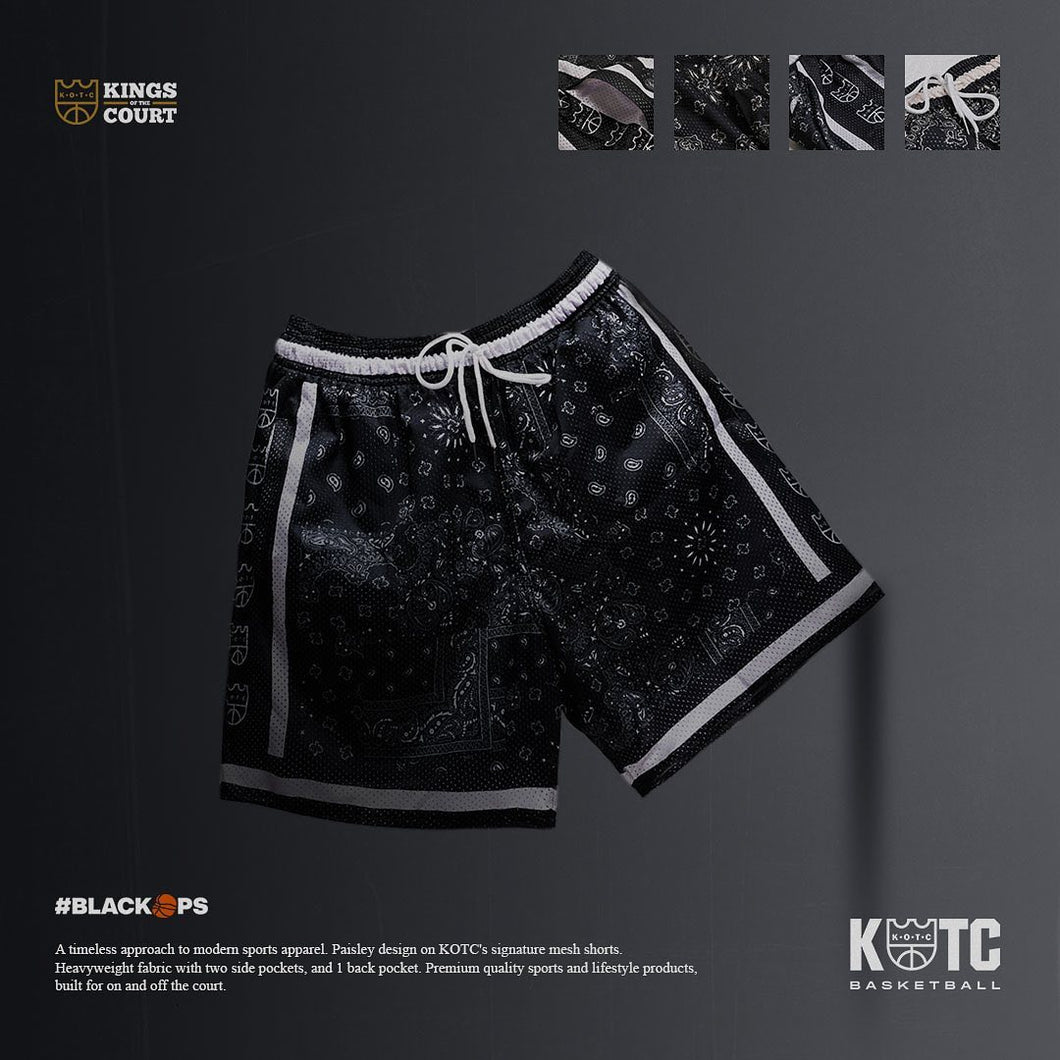 KOTC - Black Ops Basketball Paisley Mesh Shorts